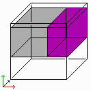 The RGB cube with two subspaces